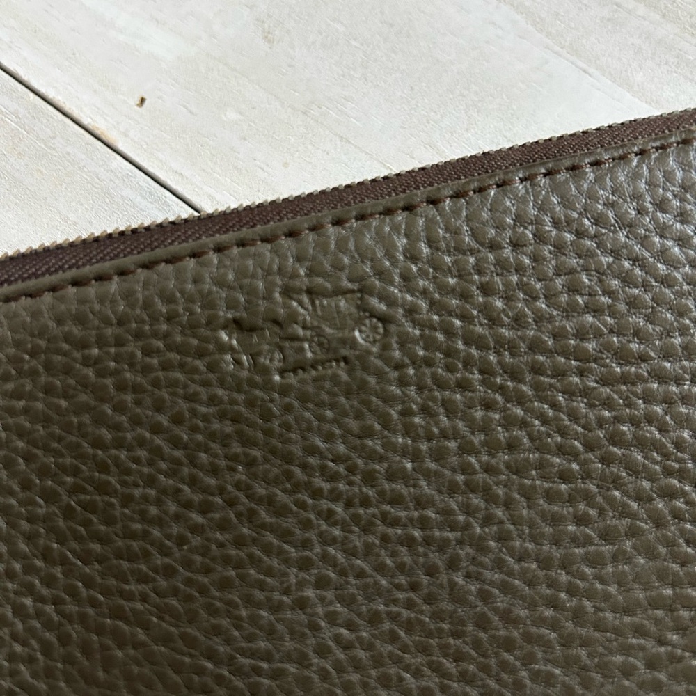 Coach pebble leather olive green